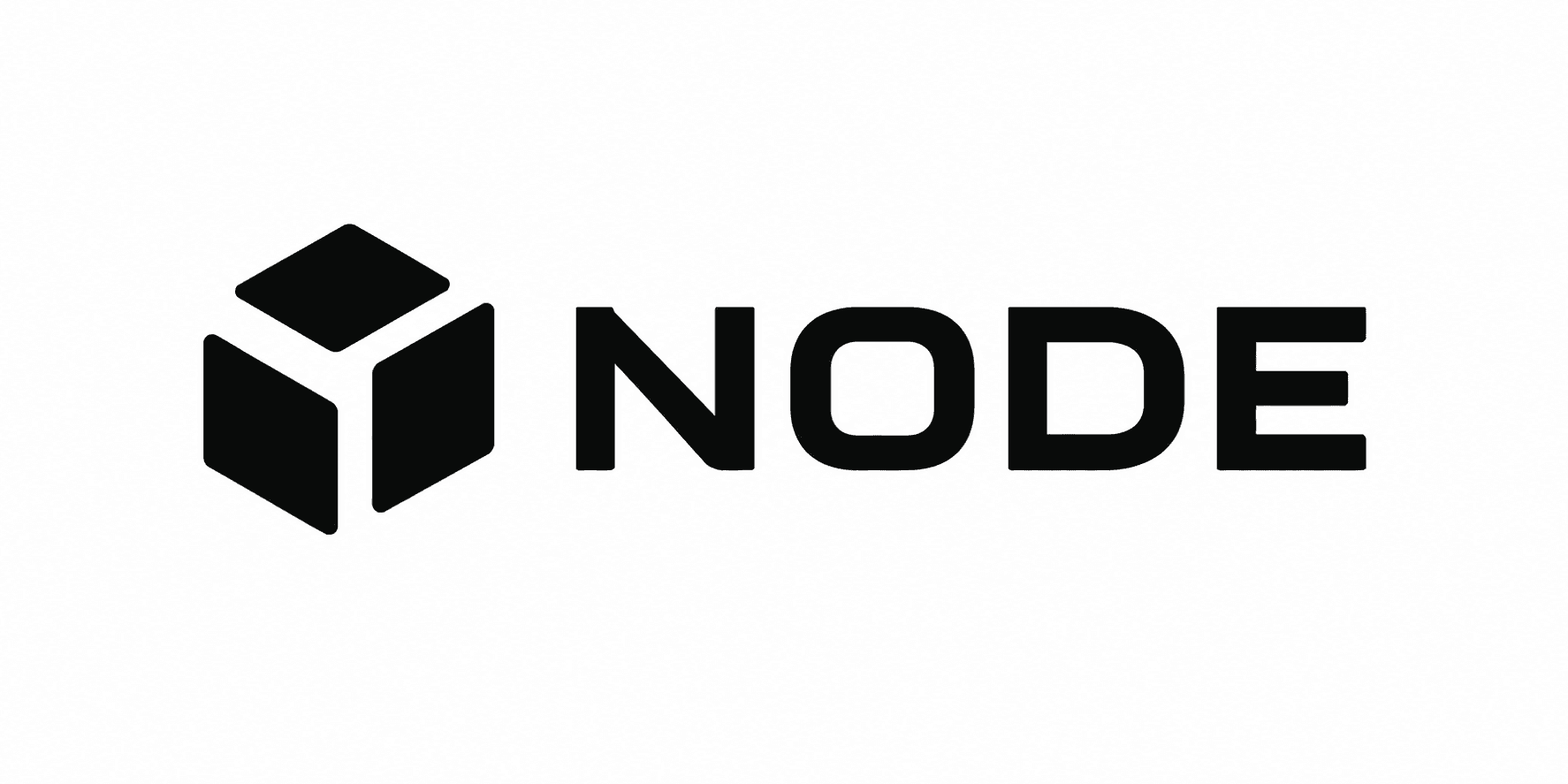 ChatGPTがPROJECT NODE-01向けに生成した初稿ロゴ。3面の立方体状シンボルとNODEロゴタイプ。