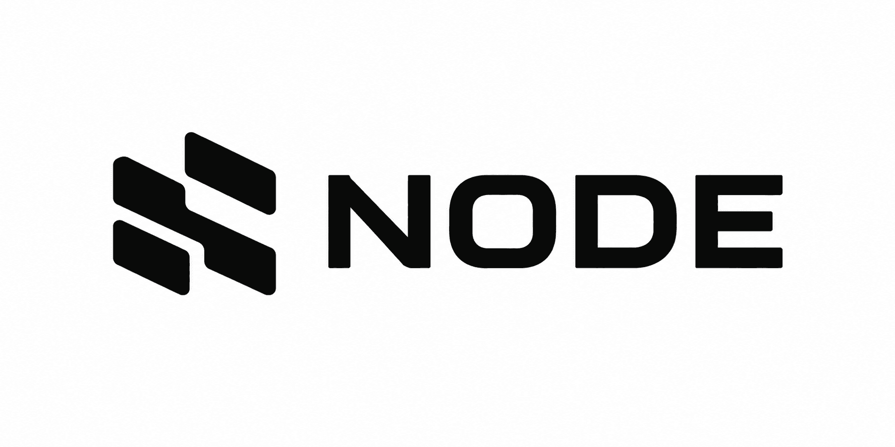 ChatGPTによる1回目の修正版。角の丸い連続形がS字状に見えるNODEロゴ。