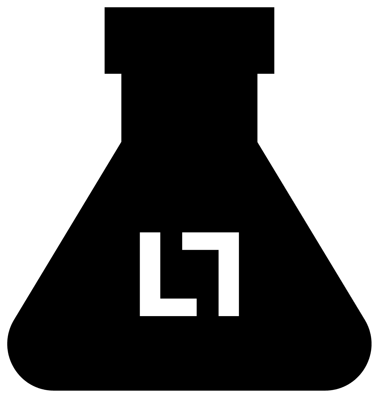 LOGO LAB JOURNALの黒一色の正式ブランドマーク